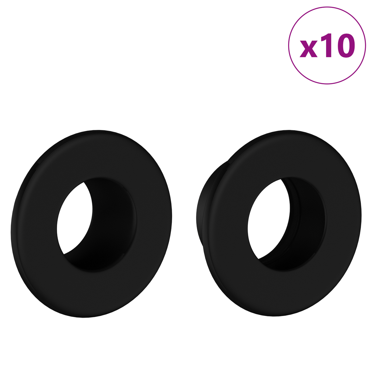 Fodboldbord Stopper 10 stk. Sort 3 x 3 x 1,4 cm HIPS