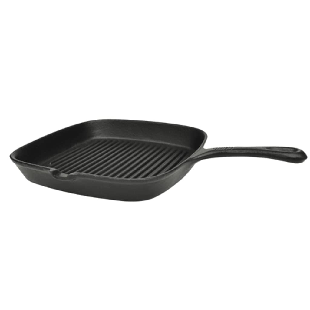 grillpande i støbejern 24x23 cm