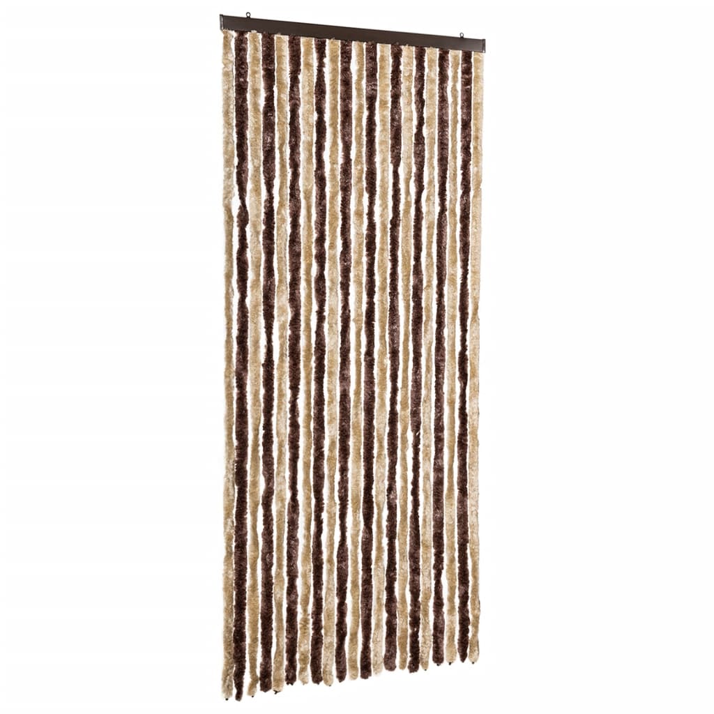 insektgardin beige og lysebrun 90 x 220 cm chenille