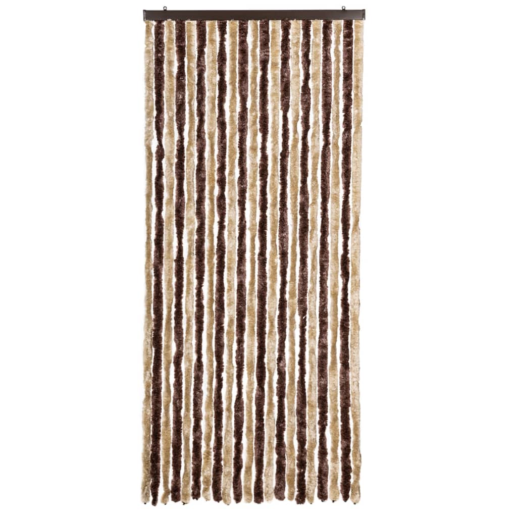 insektgardin beige og lysebrun 90 x 220 cm chenille