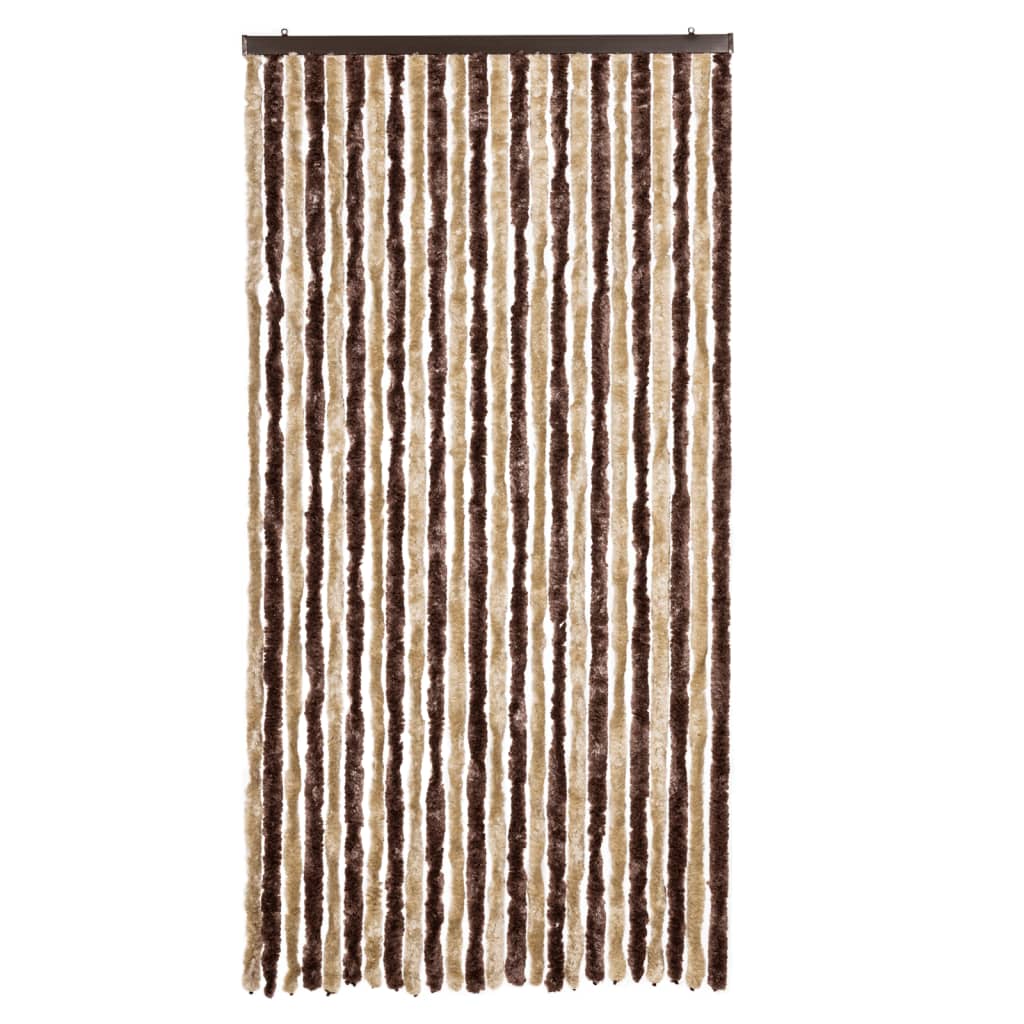 insektgardin beige og lysebrun 100 x 220 cm chenille
