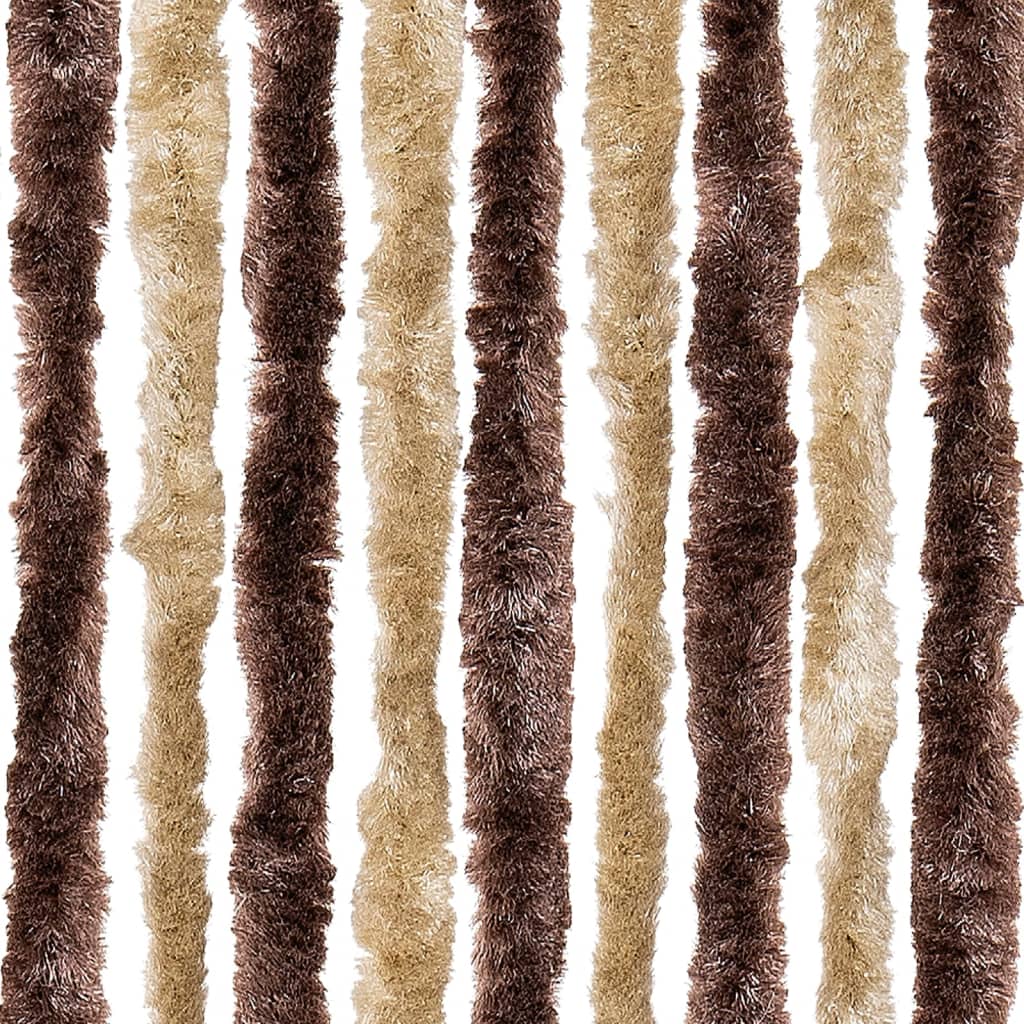 insektgardin beige og lysebrun 100 x 220 cm chenille