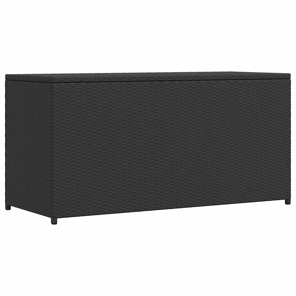 udendørs opbevaringkasse sort 120x50x60 cm polyrattan
