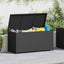 udendørs opbevaringkasse sort 120x50x60 cm polyrattan