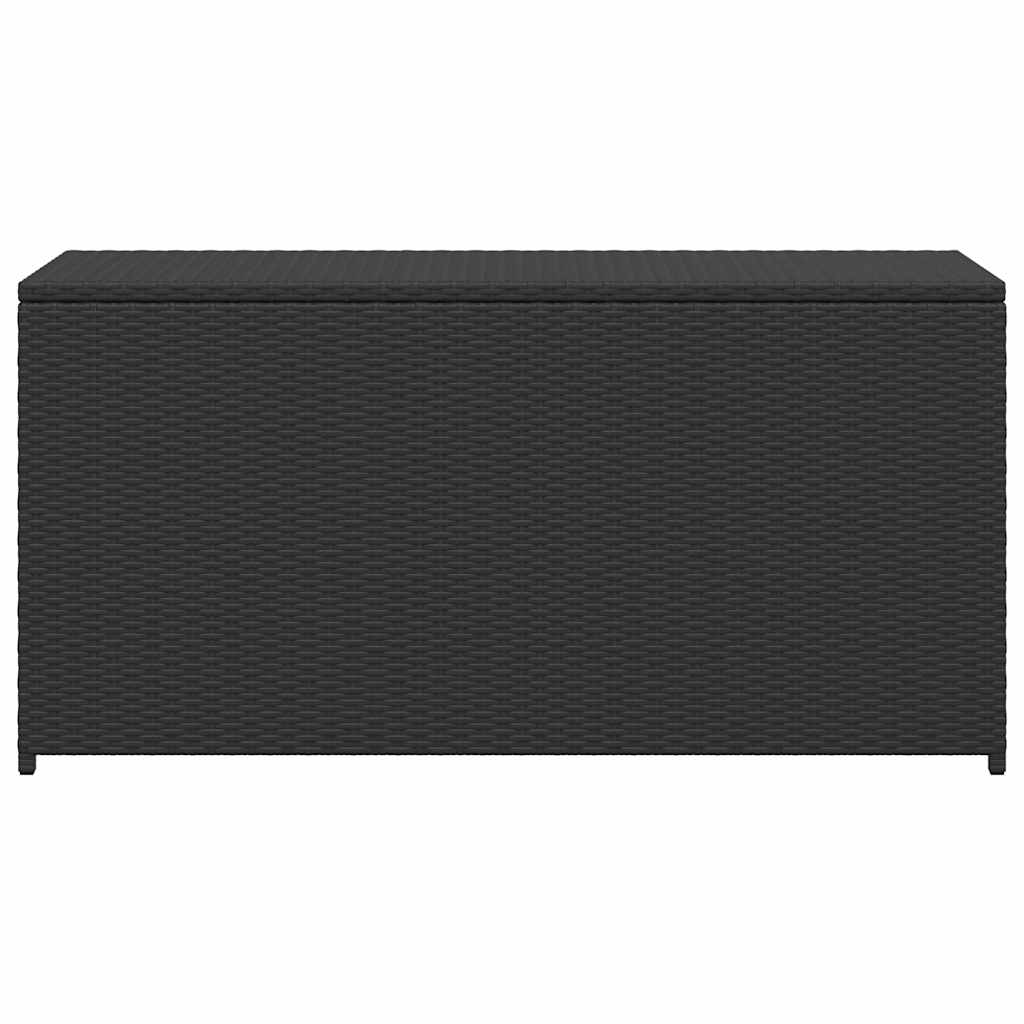 udendørs opbevaringkasse sort 120x50x60 cm polyrattan