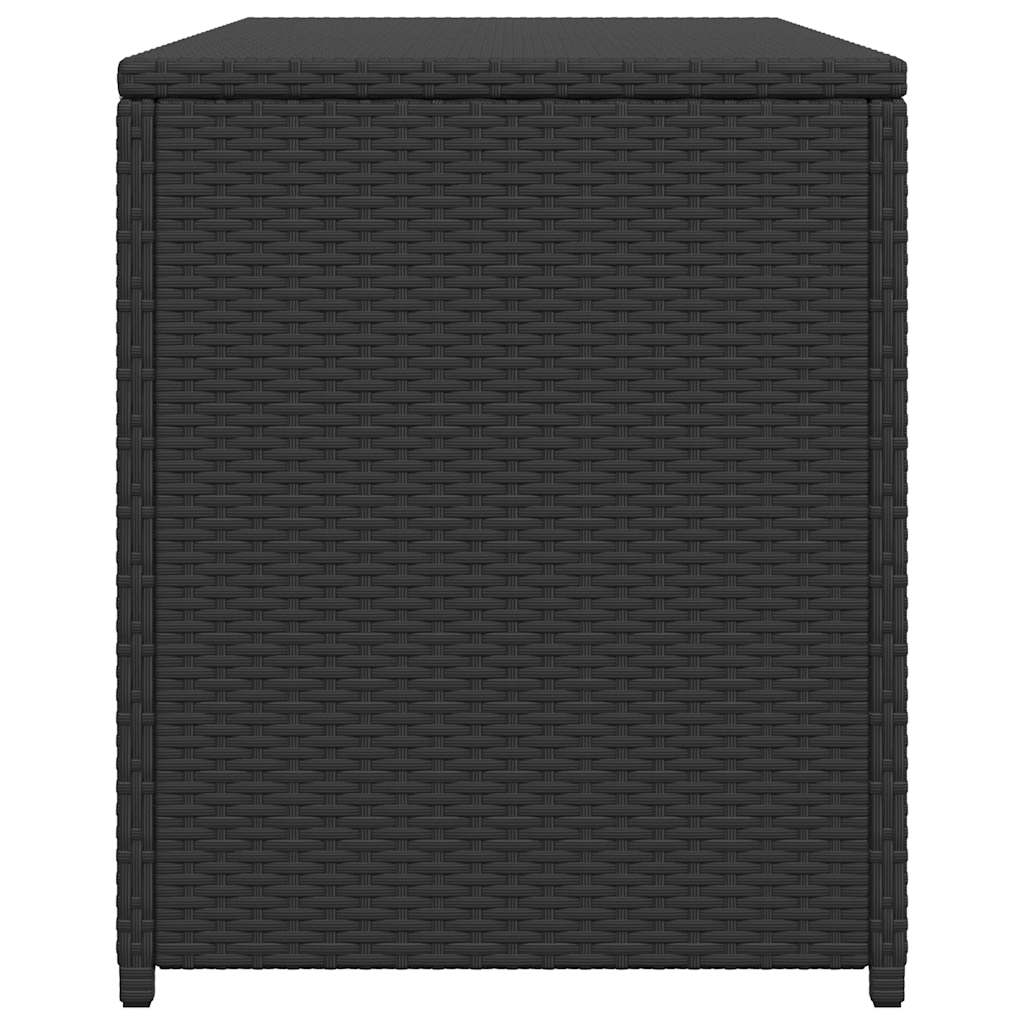 udendørs opbevaringkasse sort 120x50x60 cm polyrattan