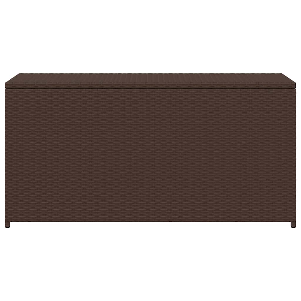 udendørs opbevaringkasse brun 120x50x60 cm polyrattan