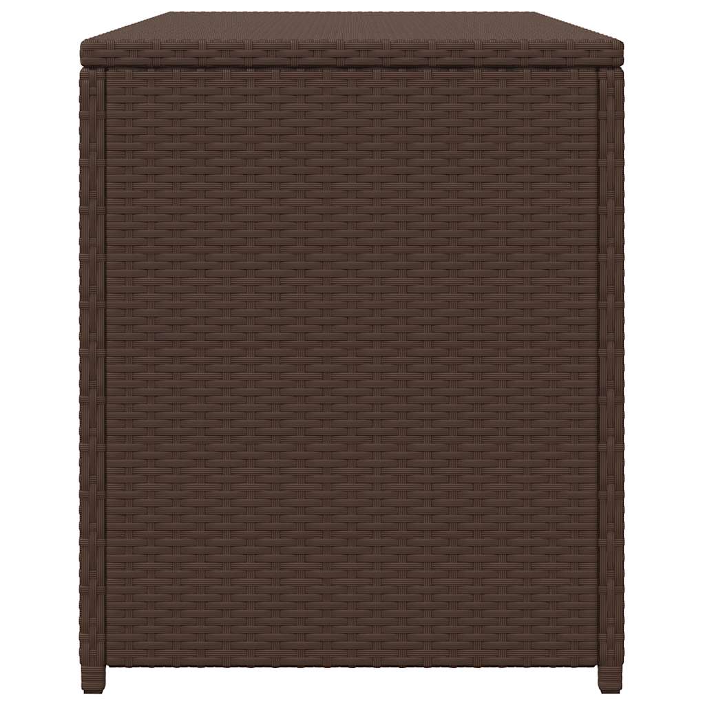udendørs opbevaringkasse brun 120x50x60 cm polyrattan