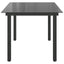 havebord 150x90x74 cm aluminium og glas sort