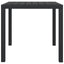 havebord WPC aluminium 80 x 80 x 74 cm sort