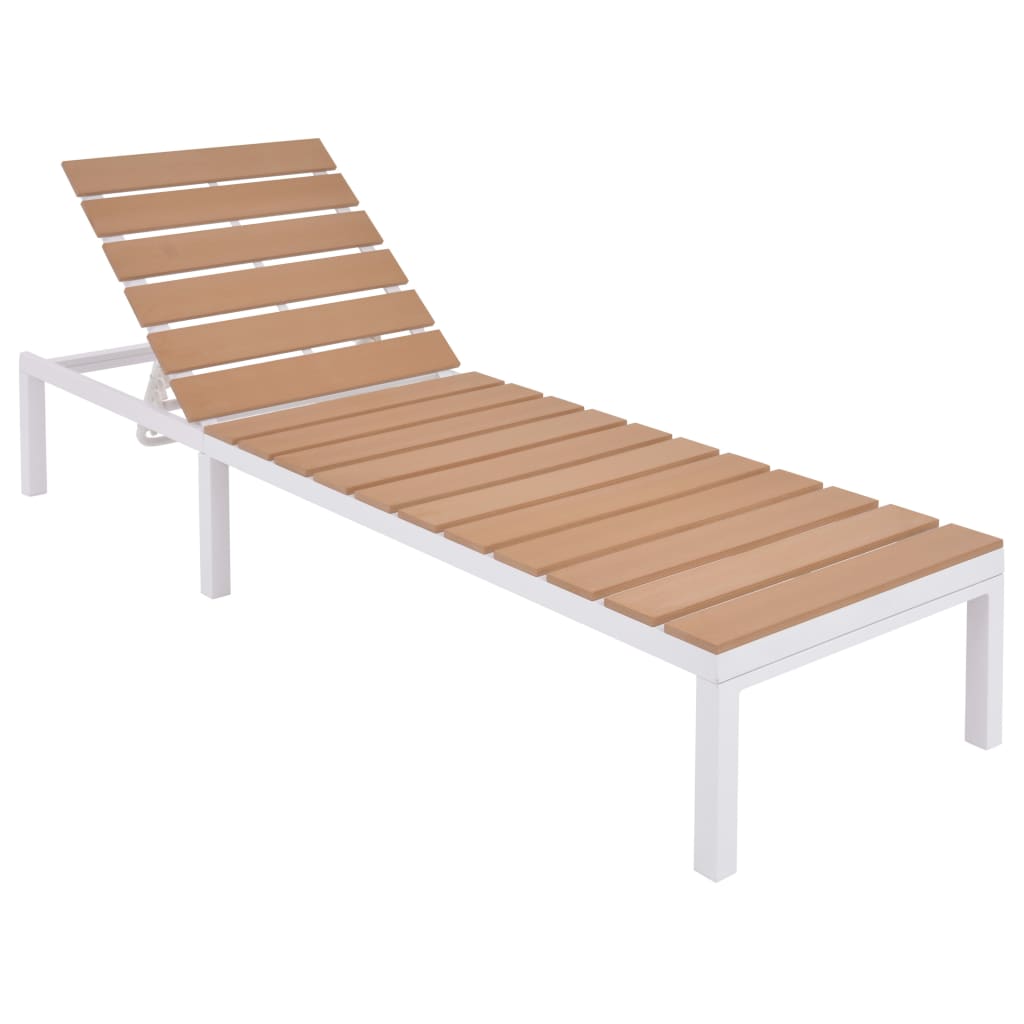 liggestol aluminium og WPC brun