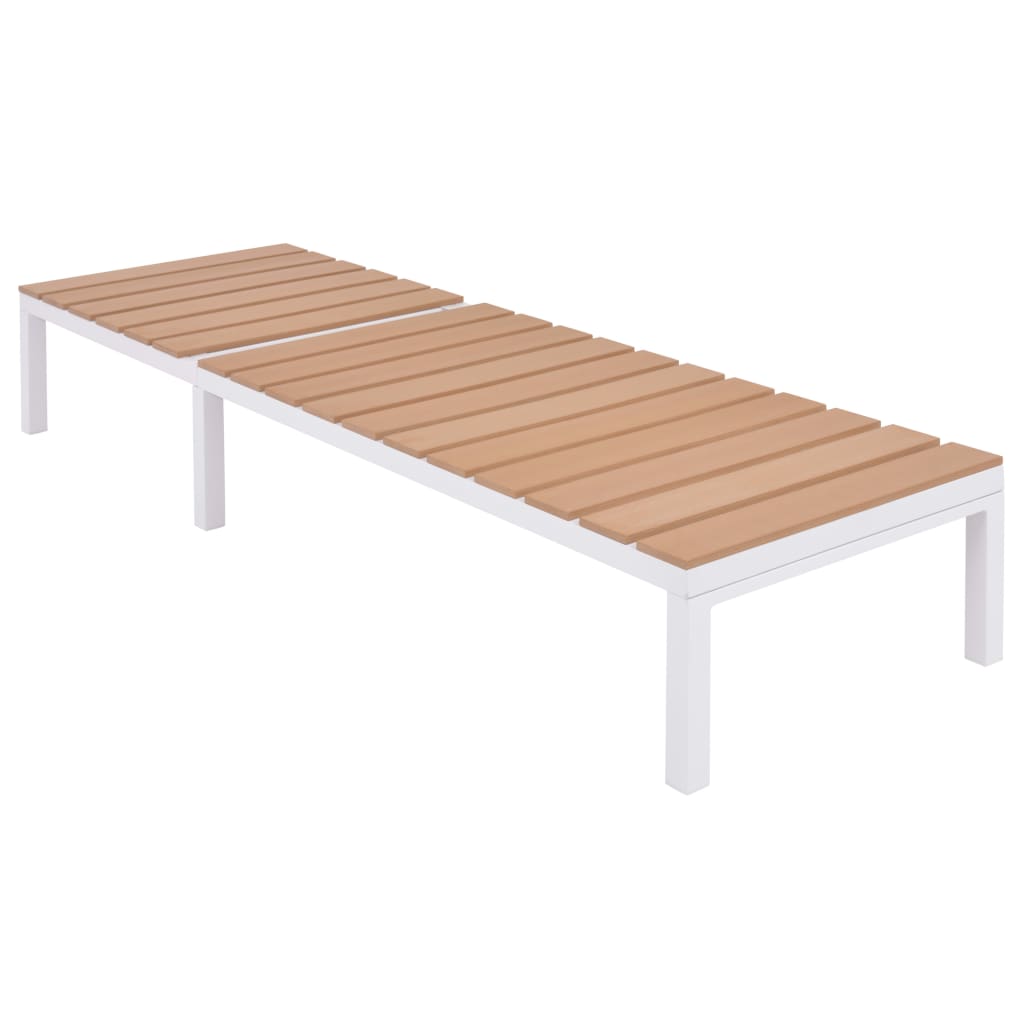 liggestol aluminium og WPC brun