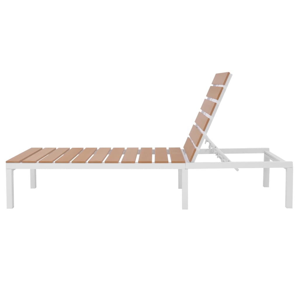 liggestol aluminium og WPC brun