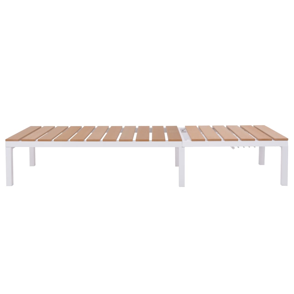 liggestol aluminium og WPC brun