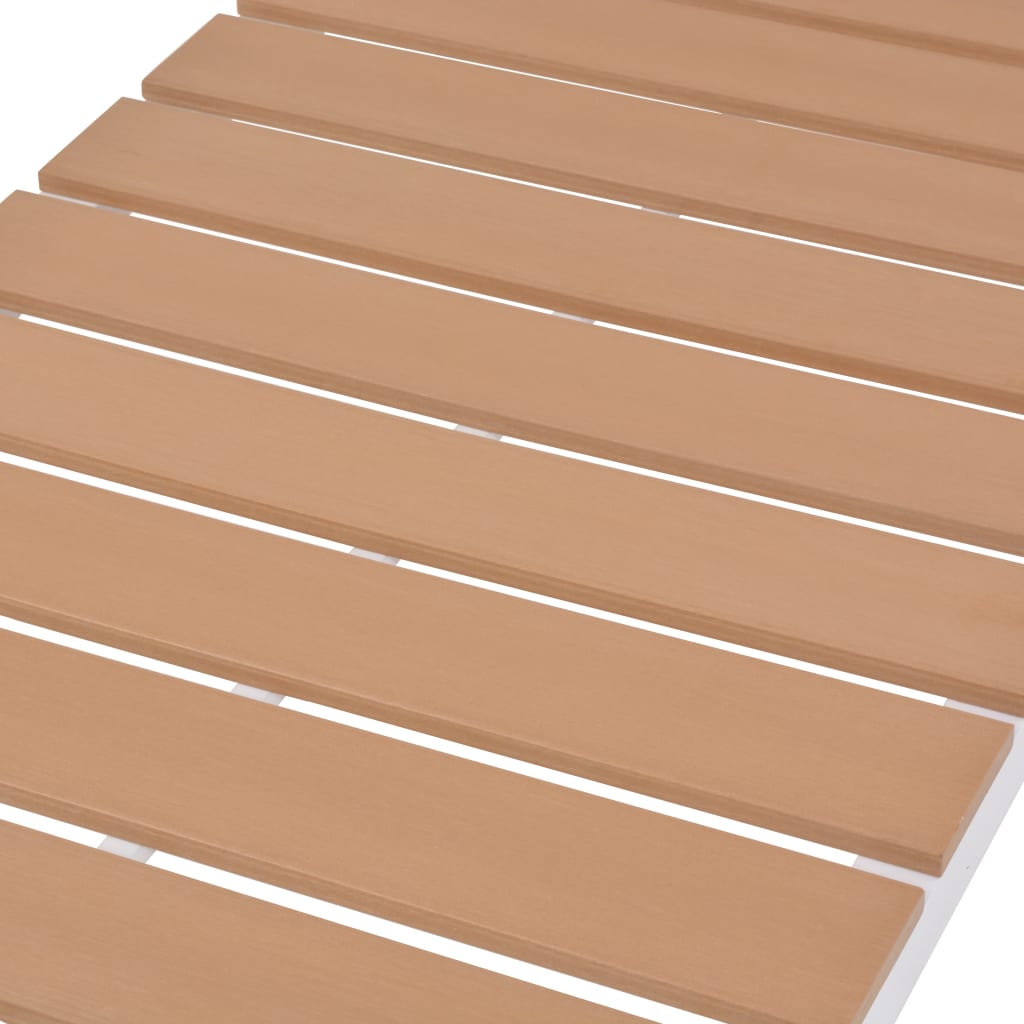 liggestol aluminium og WPC brun