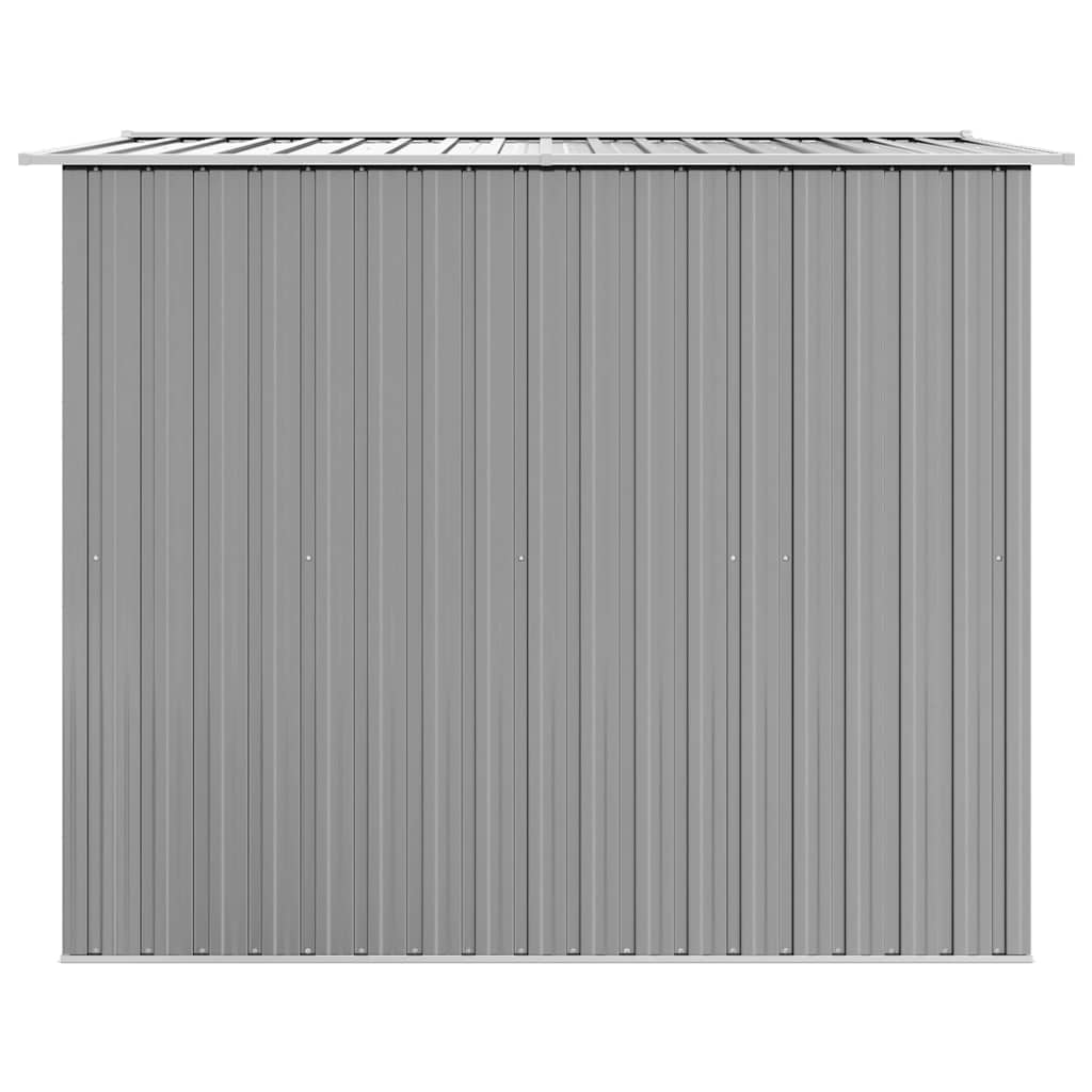 opbevaringsskur til haven 257x205x178 cm metal grå