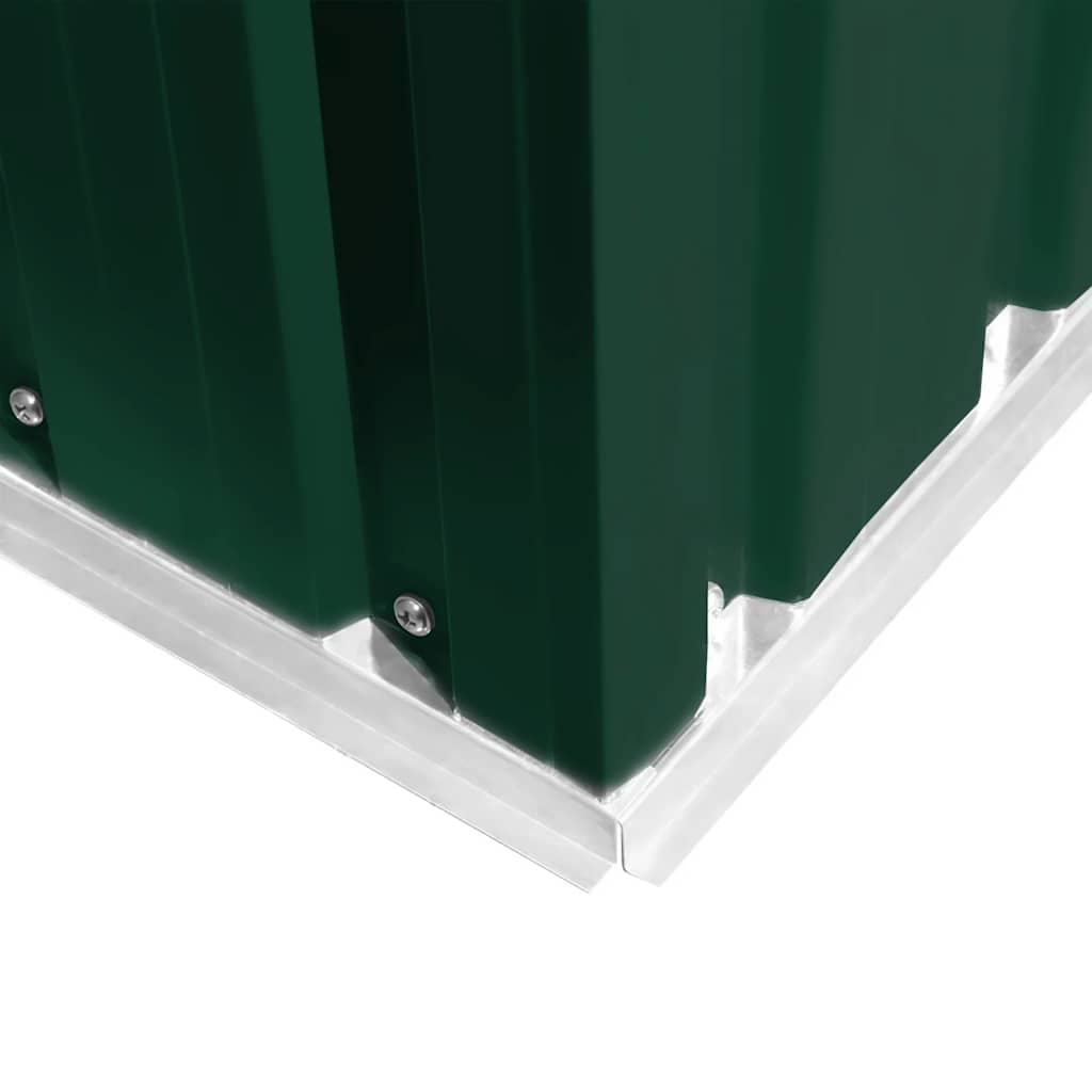 opbevaringsskur til haven 257x205x178 cm metal grøn