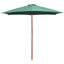 parasol 270x270 cm træstang grøn
