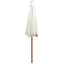 parasol 270x270 cm træstang cremehvid