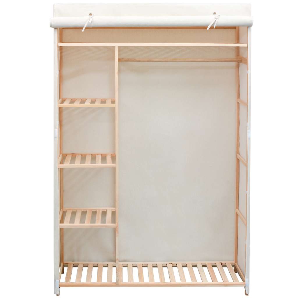 garderobe stof og fyrretræ 110 x 40 x 170 cm