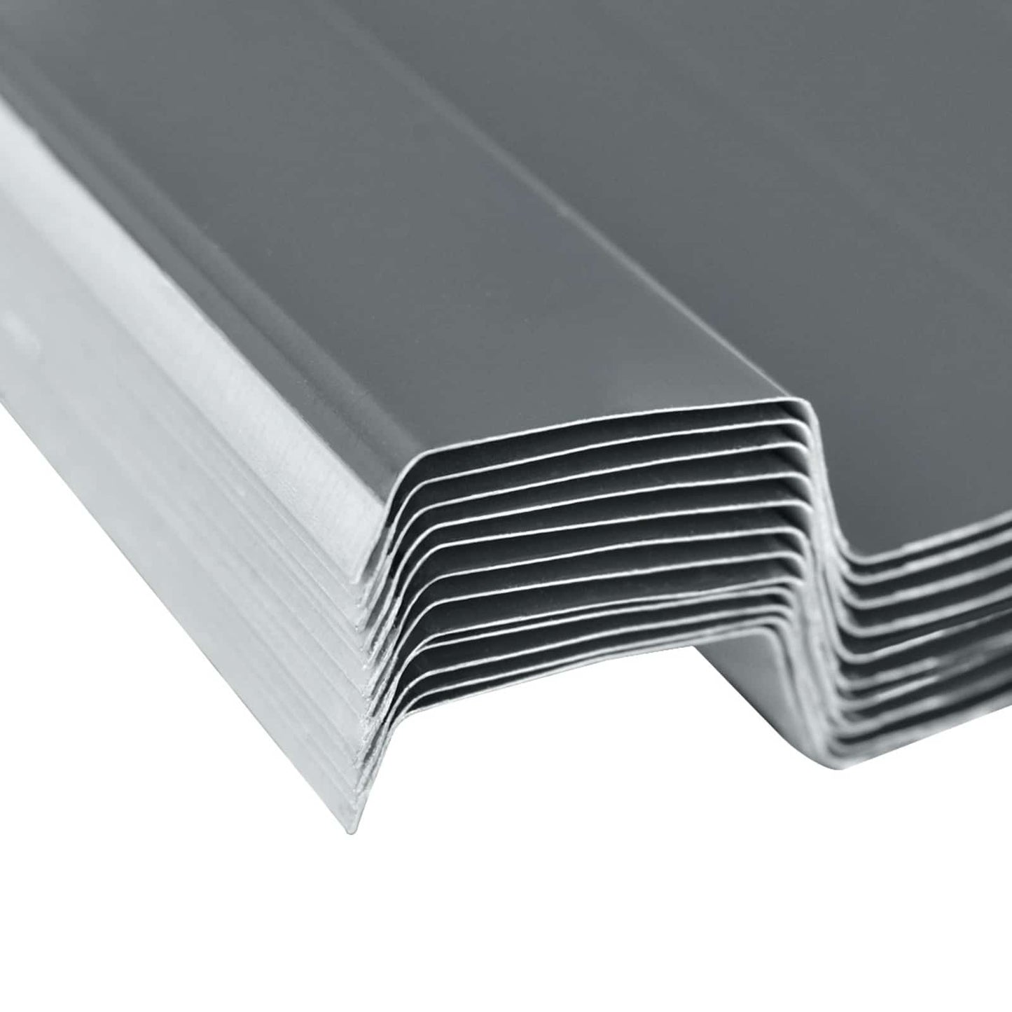 Tagpanel 12 stk. Grå 129 x 45 cm Galvaniseret stål