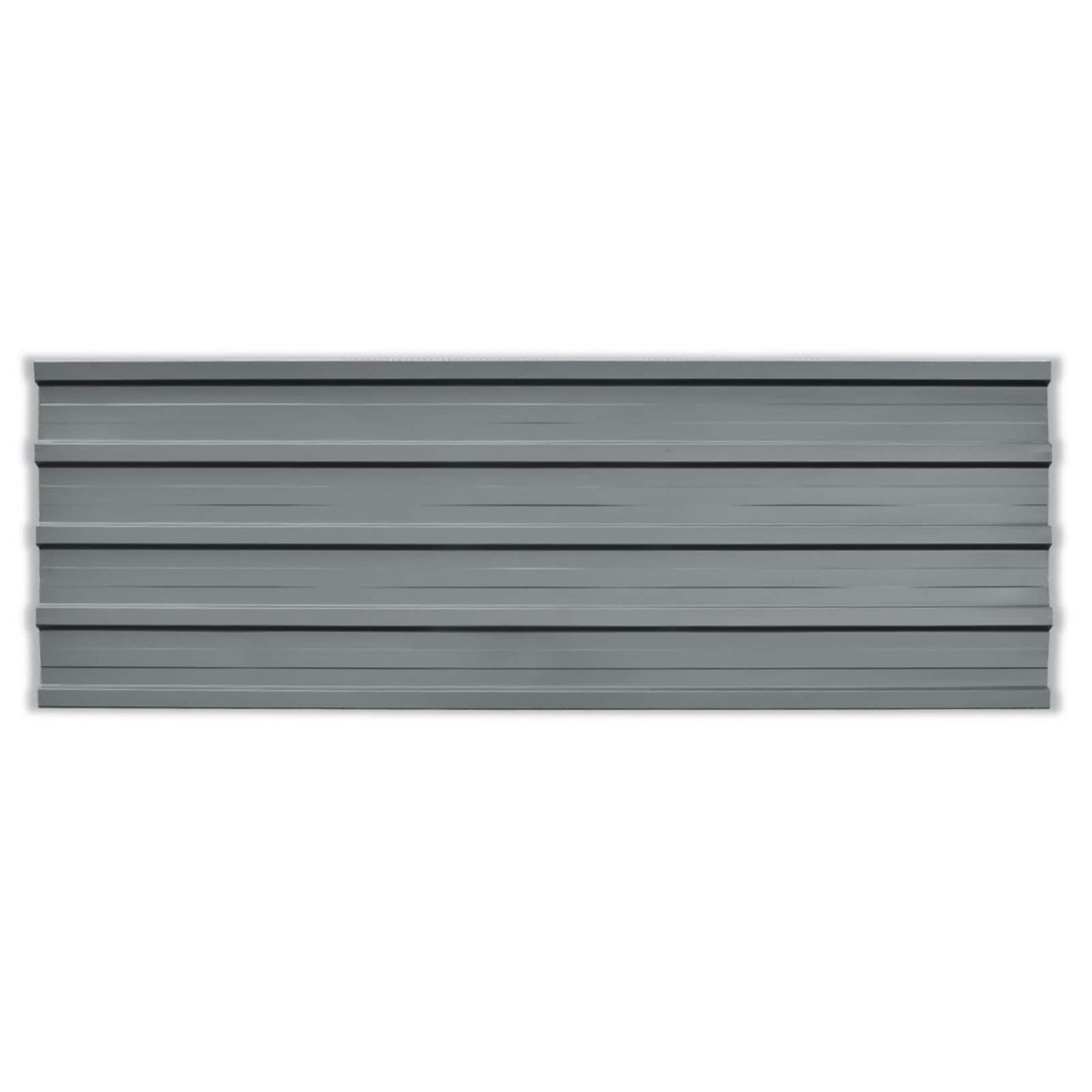 Tagpanel 12 stk. Grå 129 x 45 cm Galvaniseret stål