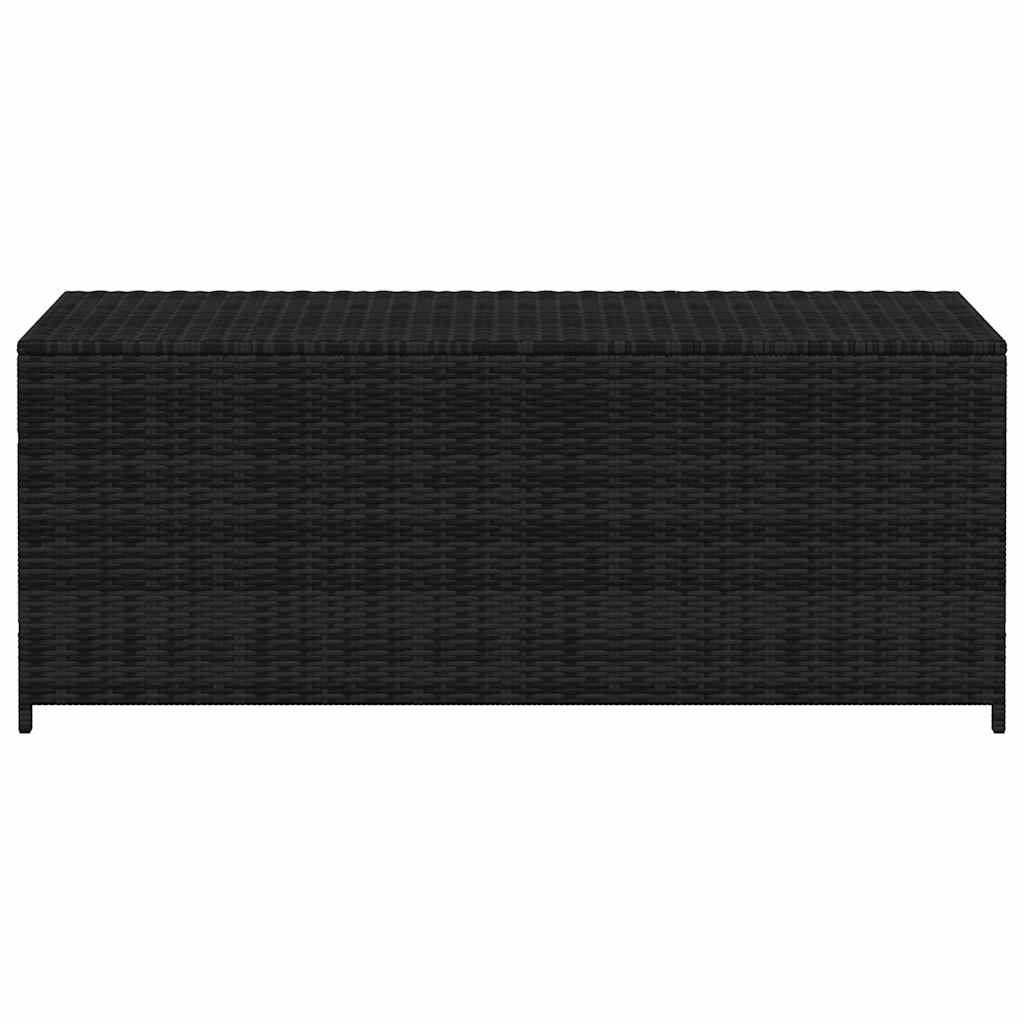 udendørs opbevaringskasse 150x50x60 cm polyrattan sort