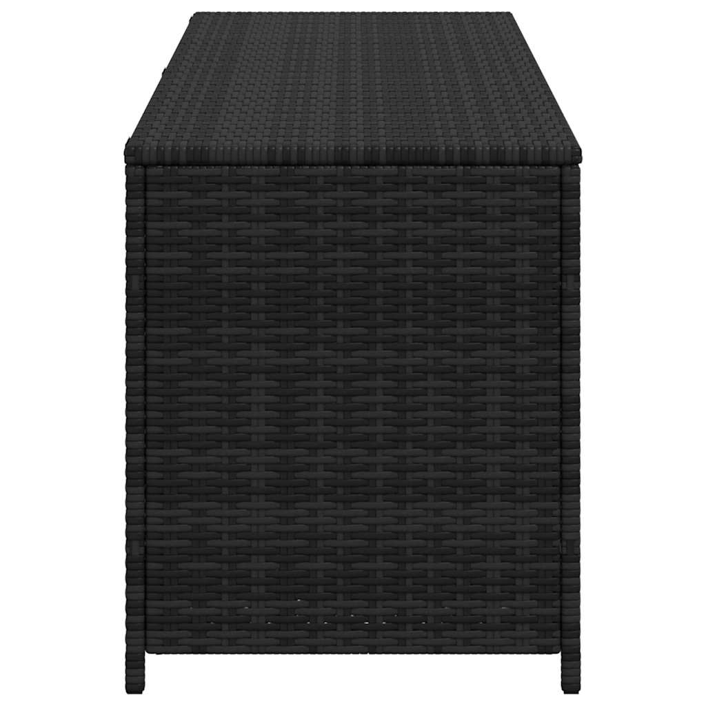 udendørs opbevaringskasse 150x50x60 cm polyrattan sort