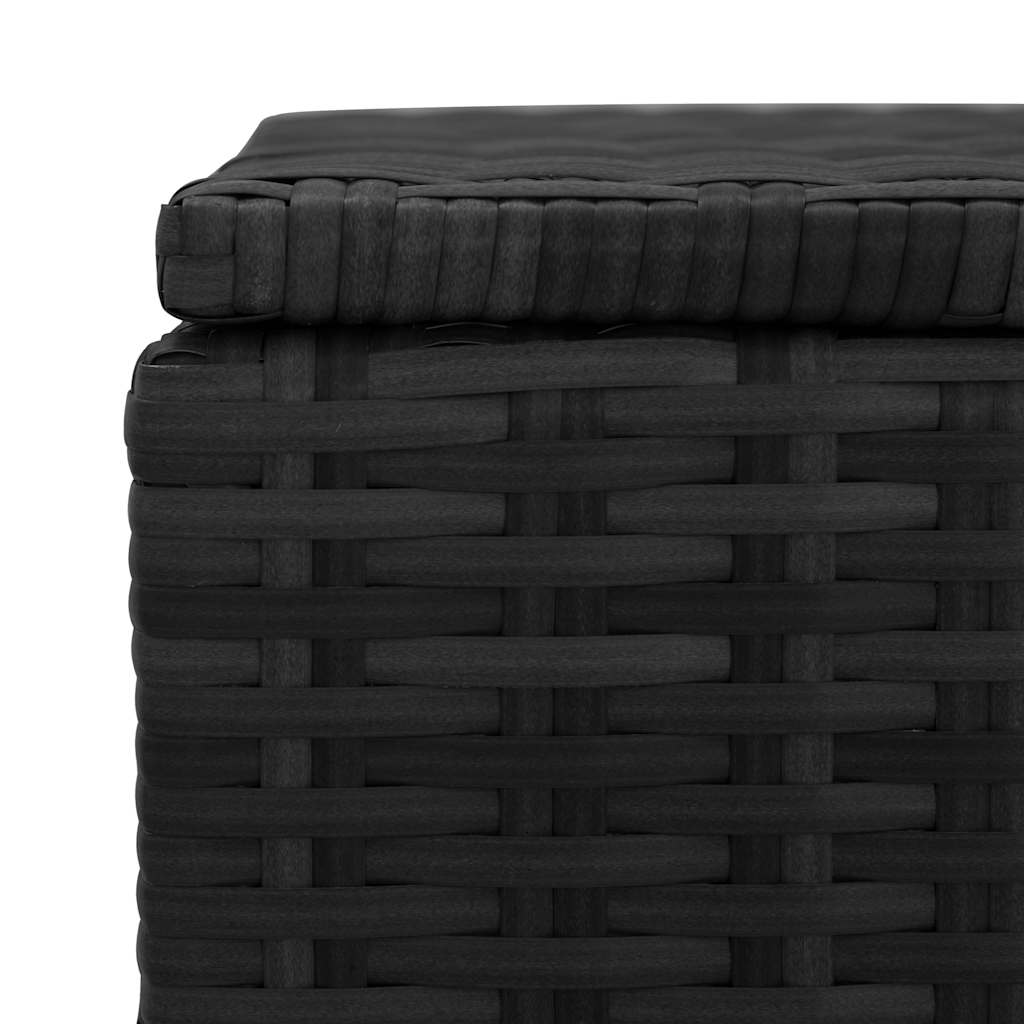 udendørs opbevaringskasse 150x50x60 cm polyrattan sort