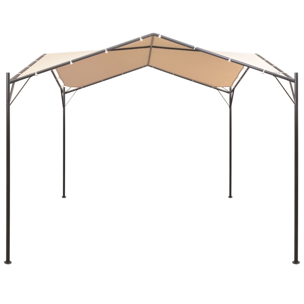 pavillon 4 x 4 m stål beige