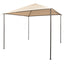pavillon med baldakin 3x3 m stål beige