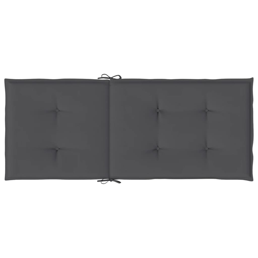 stolehynder m. høj ryg 4 stk. 120x50x3 cm stof antracit