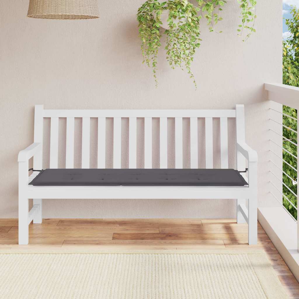 hynde til havebænk 150x50x3 cm oxfordstof antracitgrå