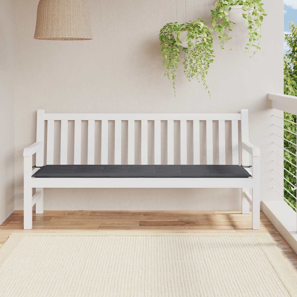 hynde til havebænk 180x50x3 cm oxfordstof antracitgrå