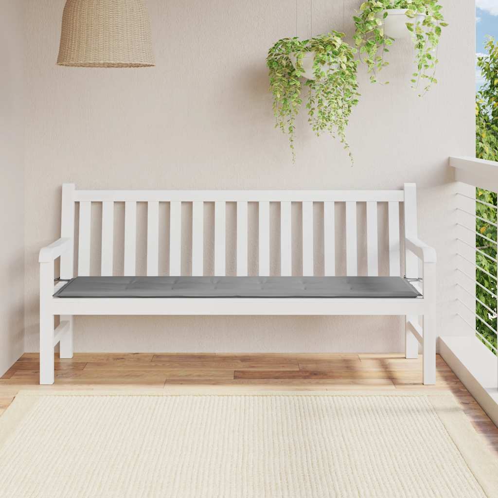 hynde til havebænk 180x50x3 cm stof grå