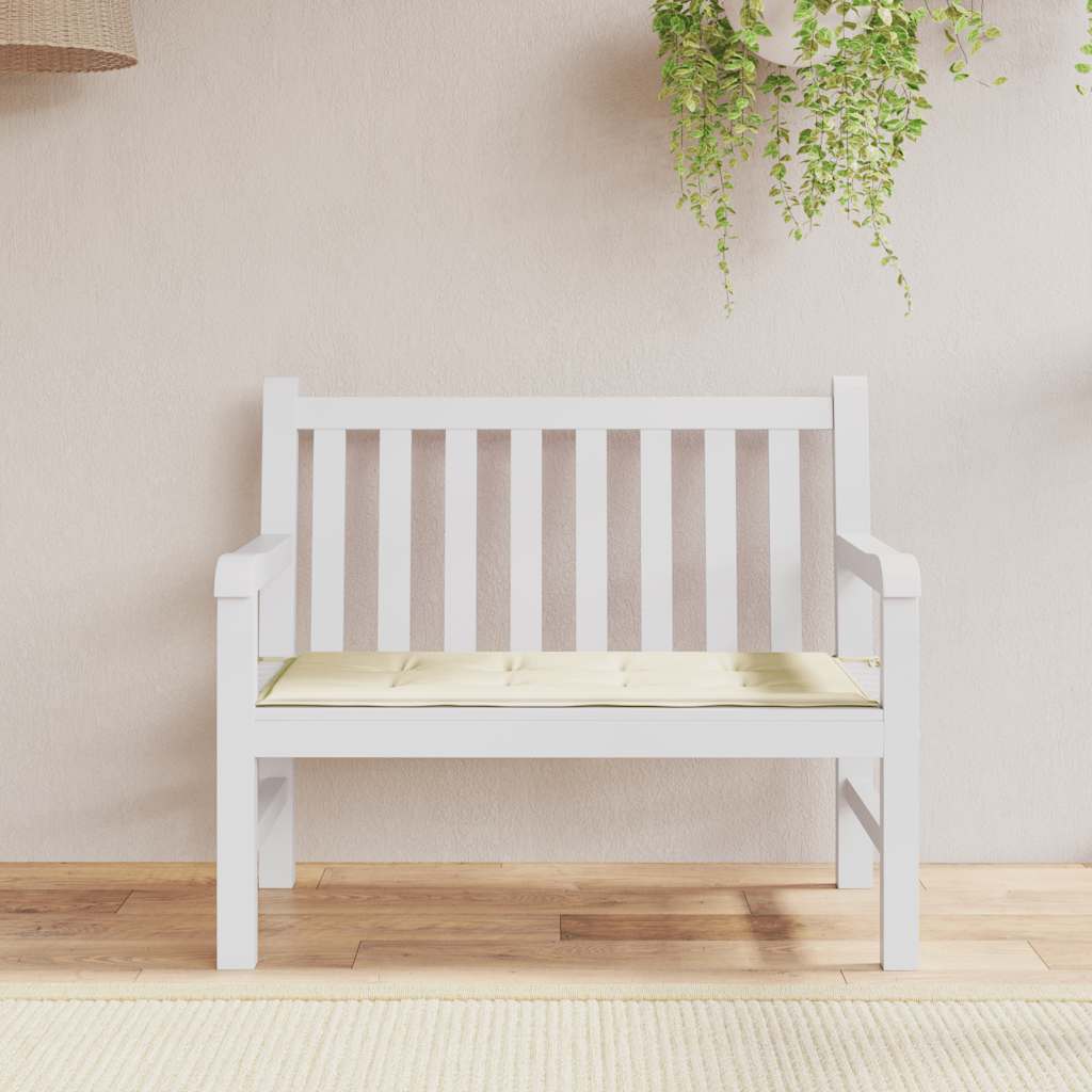 hynde til havebænk 120x50x3 cm oxfordstof cremefarvet