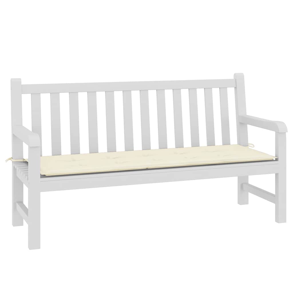 hynde til havebænk 150x50x3 cm stof cremefarvet