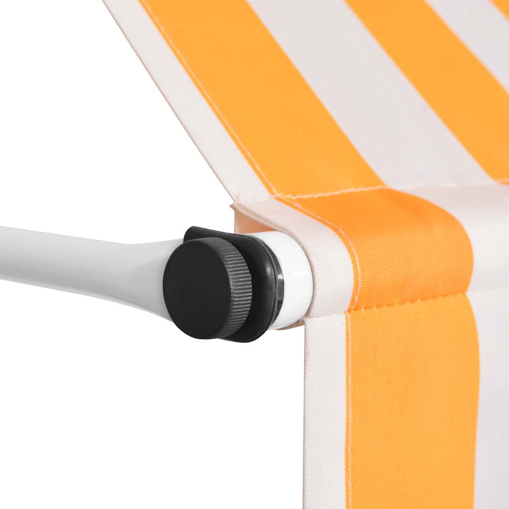 foldemarkise manuel betjening 250 cm stribet orange og hvid