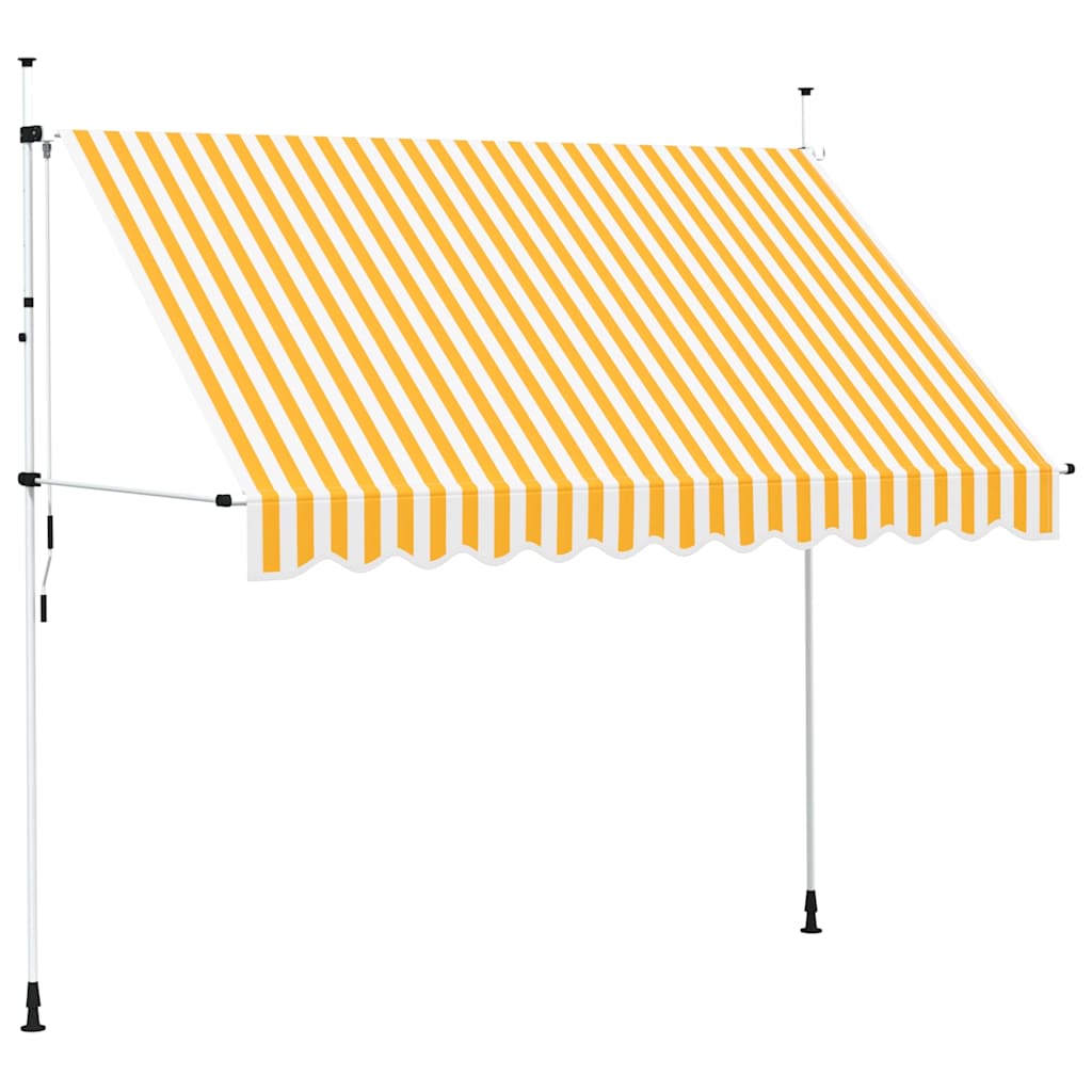 foldemarkise manuel betjening 300 cm stribet orange og hvid