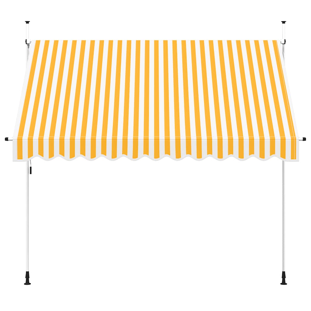 foldemarkise manuel betjening 300 cm stribet orange og hvid