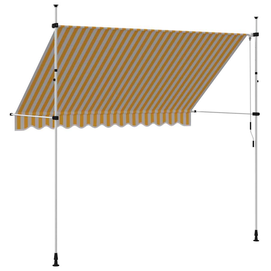 foldemarkise manuel betjening 300 cm stribet orange og hvid