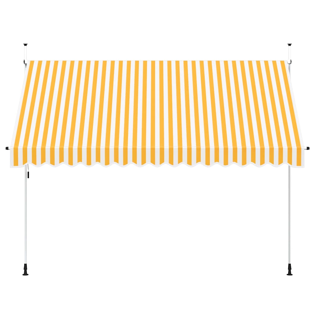 foldemarkise manuel betjening 350 cm stribet orange og hvid