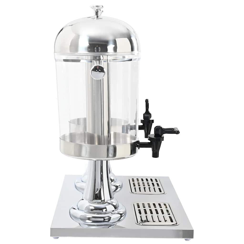 dobbeltjuicedispenser rustfrit stål 2 x 8 l