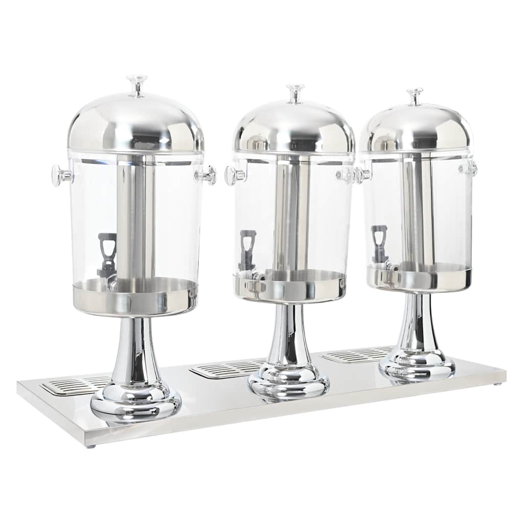 tripeljuicedispenser rustfrit stål 3 x 8 l
