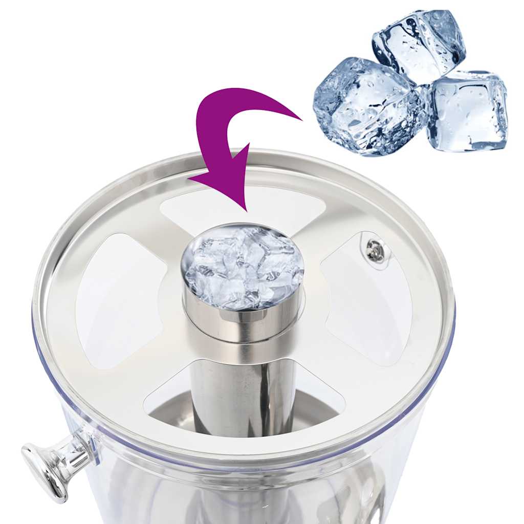tripeljuicedispenser rustfrit stål 3 x 8 l
