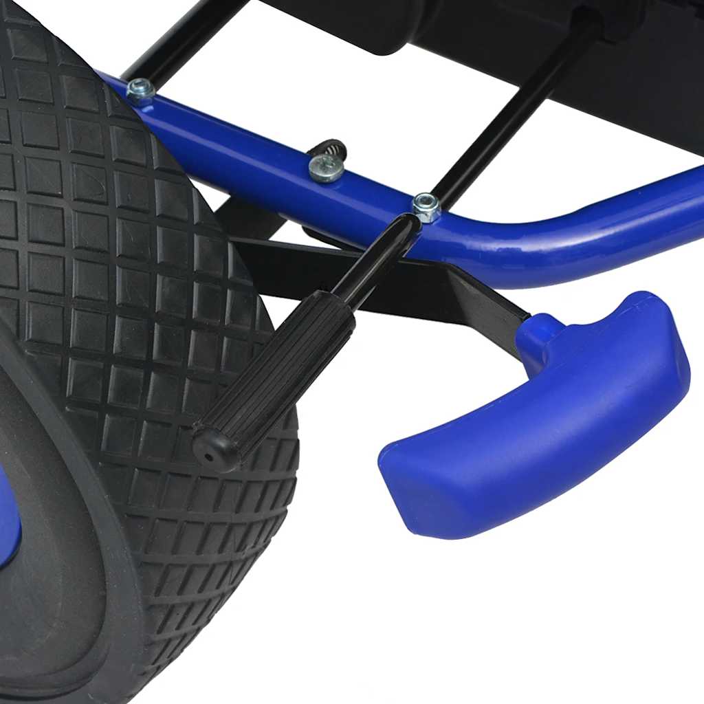 pedal-gokart med justerbart sæde blå