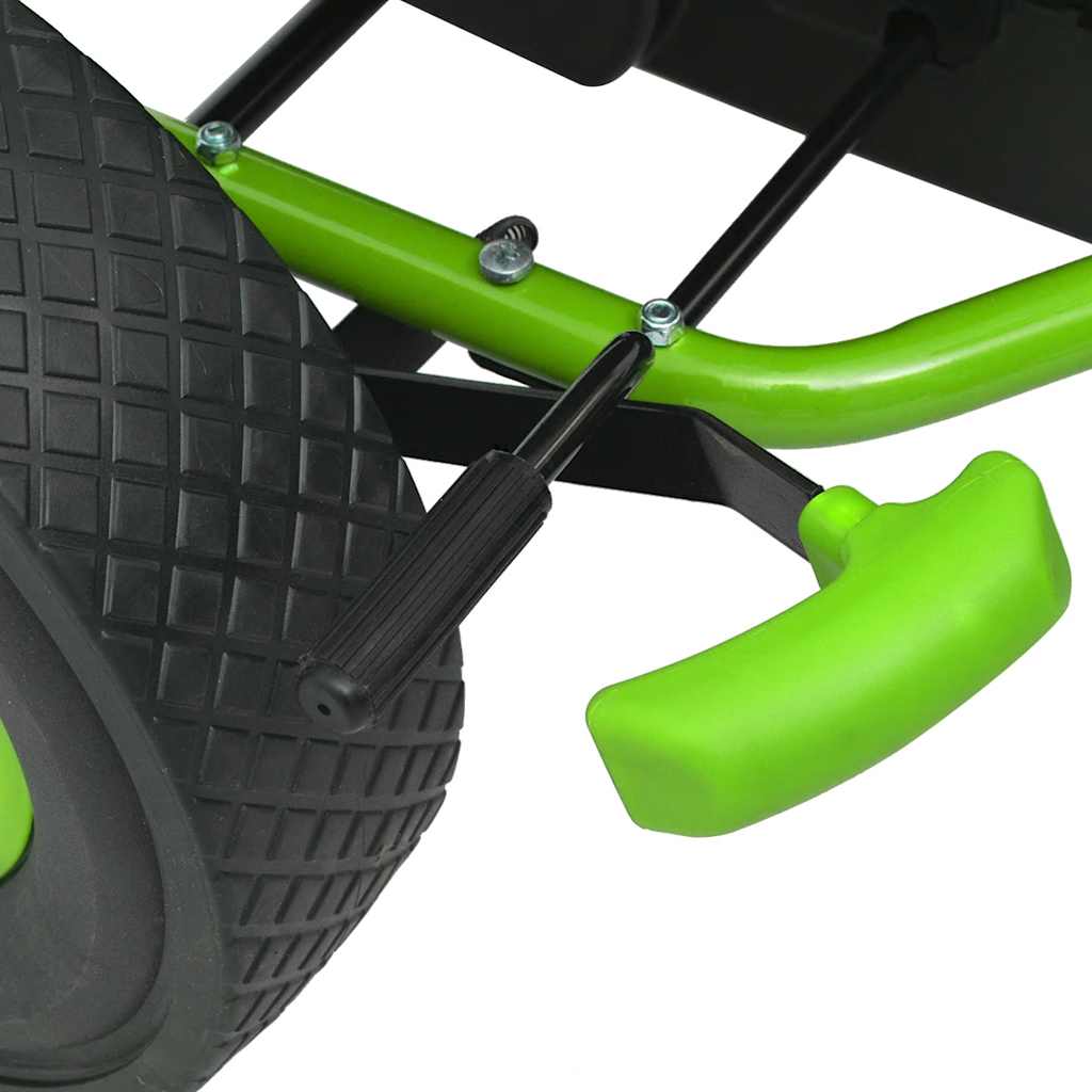 pedal-gokart med justerbart sæde grøn