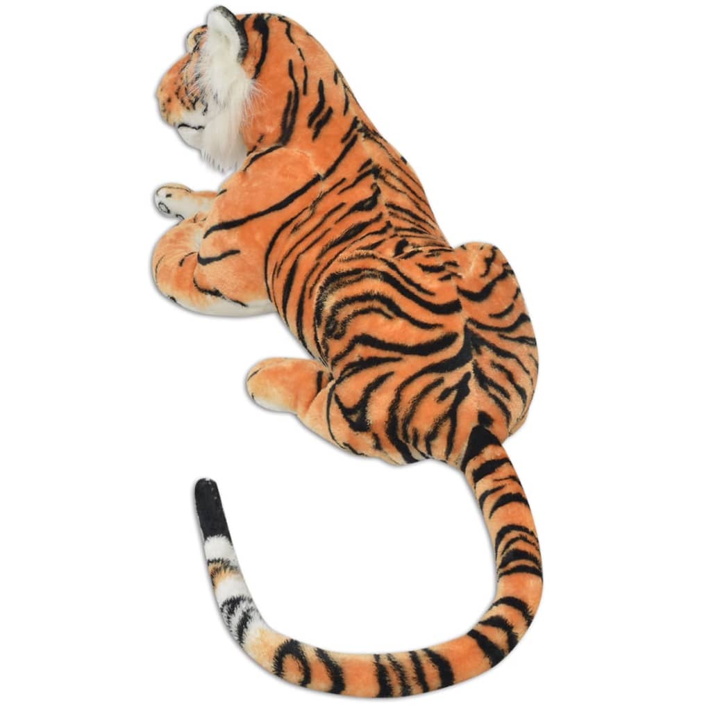 tøjdyr tiger XXL plysstof brun