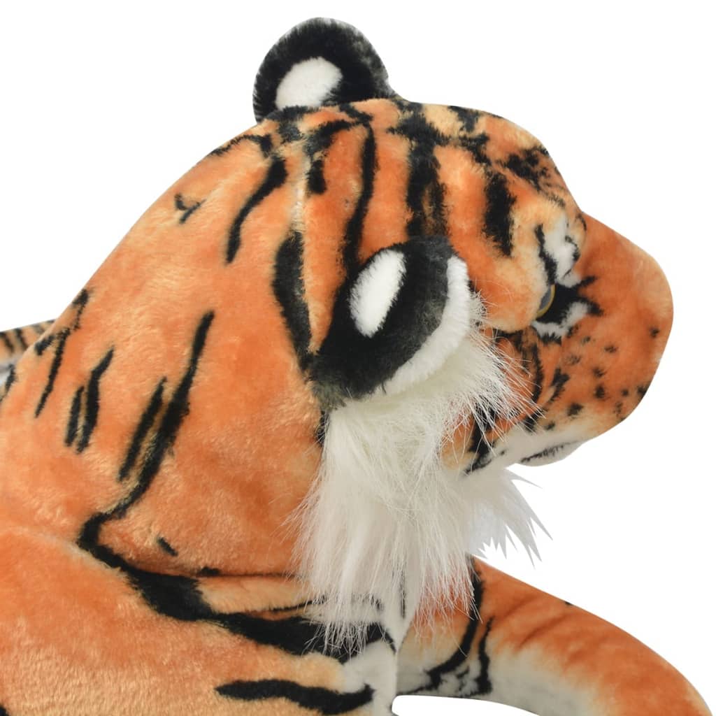 tøjdyr tiger XXL plysstof brun