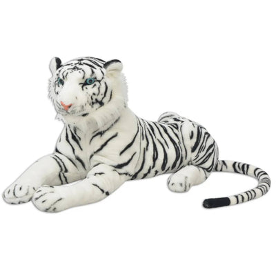 tøjdyr tiger XXL plysstof hvid